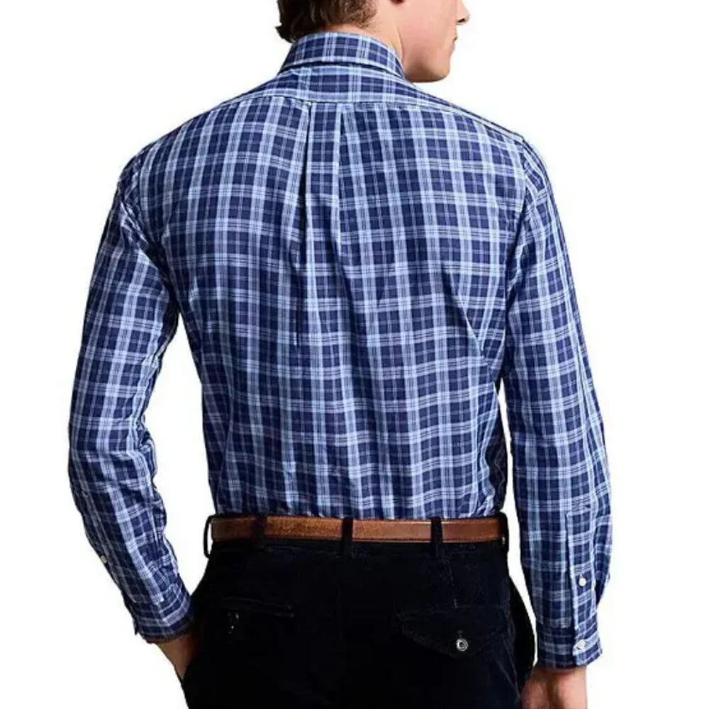 Polo Ralph Lauren Performance Stretch Classic Fit Plaid Oxford Long Sleeve